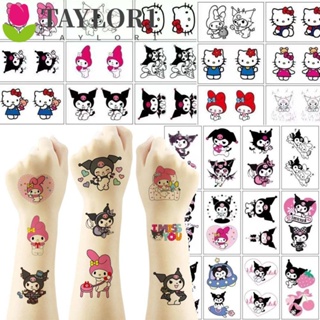 Taylor1 สติกเกอร์รอยสักชั่วคราว ลายการ์ตูน My Melody Kuromi กันน้ํา สําหรับตกแต่งคอสเพลย์ 21 30 ชิ้น