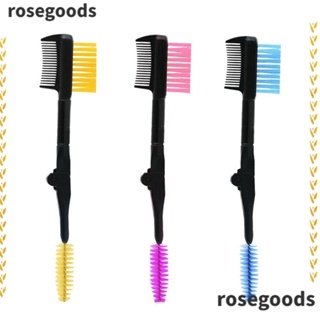 Rosegoods1 แปรงเขียนคิ้ว แบบสองหัว พับได้ สําหรับแต่งหน้า