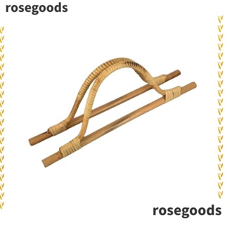 Rosegoods1 หูหิ้วกระเป๋าไม้ไผ่ รูปตัว D ด้ามจับไม้ไผ่ และไม้ คุณภาพสูง