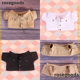 Rosegoods1 ชุดเสื้อแจ็กเก็ตหนัง PU และกางเกง ขนาด 20 ซม. สําหรับตุ๊กตา