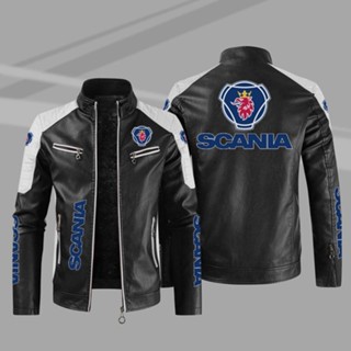 Scania LOGO Jacket Windbreaker Truck Driving Leather Jacket Long Sleeve Thin Rainproof Jacket