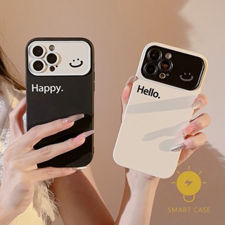 For เคสไอโฟน 14 Pro Max [Simple Smile] เคส Phone Case For iPhone 14 Pro Max Plus 13 12 11 X XS Max XR SE 8 7 For เคสไอโฟน11 Ins Korean Style Retro Classic Couple Shockproof Protective TPU Cover Shell