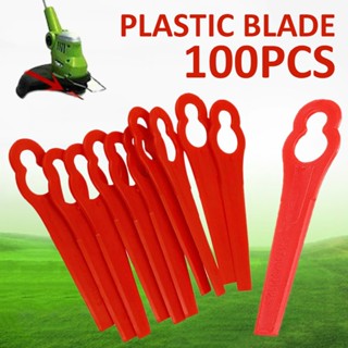 New 100pcs Plastic Blade Cutter Replacement For Cordless Grass Trimmer Strimmer