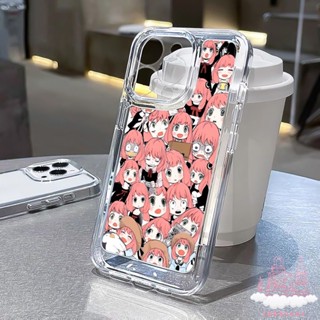 เคสโทรศัพท์มือถือ ซิลิโคนนิ่ม ใส กันกระแทก ป้องกันเลนส์ ลายอะนิเมะ Spy Family สําหรับ iPhone 14 Pro Max 11 13 12 7 8 Plus XR X XS SE 2022