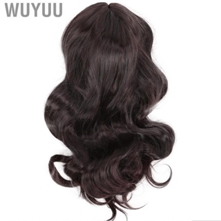 Wuyuu Wavy Wigs Women Middle Part Long Curly Wig For Party Halloween Daily Life 66cm