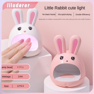 Nail Art Mini Phototherapy Lamp Cute Rabbit Baking Lamp Home Not Black Hand Small Quick-drying Led เครื่องส่องไฟ HO