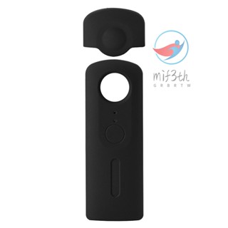 Mif) Andoer เคสซิลิโคน ป้องกันกล้อง พร้อมฝาปิดเลนส์ สําหรับกล้อง Ricoh Theta V 360 องศา