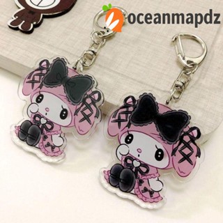 Oceanmapdz พวงกุญแจอะคริลิค ลายอนิเมะ Kuromi My Melody Punk Kawaii Y2K สําหรับคู่รัก