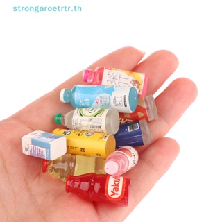 Strongaroetrtr โมเดลขวดไวน์เรซิ่นจําลอง ขนาดเล็ก สําหรับตกแต่งบ้านตุ๊กตา 5 ชิ้น