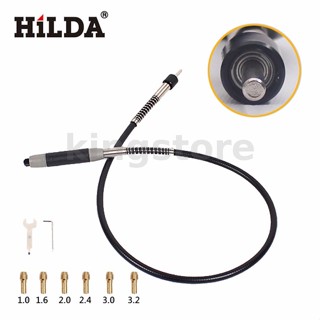 Hilda เพลายืดหยุ่น อุปกรณ์เสริม สําหรับเครื่องเจียรโรตารี่ Dremel 400W 110 ซม. พร้อมหัวจับ 6 ชิ้น