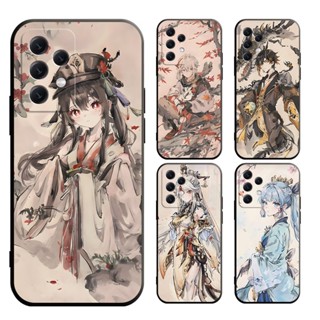 SAMSUNG A72 A71 A70 A54 A53 A52 A51 A50 A42 เคสโทรศัพท์มือถือแบบนิ่ม ลาย Genshin Impact hu tao zhong li ke qing สําหรับ