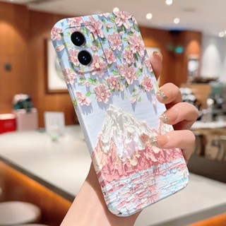 เคสโทรศัพท์มือถือแบบแข็ง กันกระแทก กันรอยกล้อง ลายดอกไม้ ทิวทัศน์โรแมนติก สวยงาม สําหรับ Vivo V27 Pro Y20s G Y20t Y30 Y30g Y50 Y55 Y55s Y74s Y76s Y75