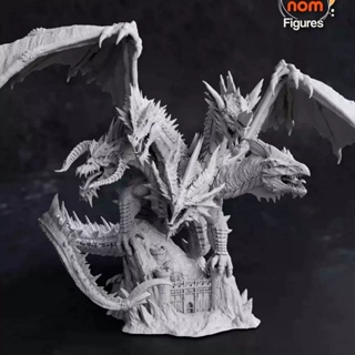 9.9 เหนื่อยมากโมเดลฟิกเกอร์ Dungeons and Dragons God of Quest Tiamat GK White 105 มม. 3d ML4A