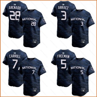 Fb 2023-2024 MLB เสื้อคาร์ดิแกนเบสบอล ลาย All Star Jersey Arenado Arraez Freeman Carroll สําหรับผู้ชาย