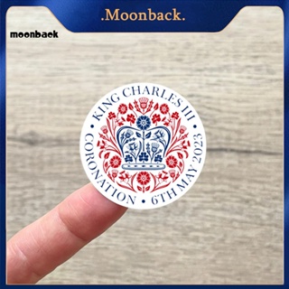 &lt;moonback&gt; สติกเกอร์ ทรงกลม ลาย Great Britain Charles Coronation สําหรับติดตกแต่งปาร์ตี้ 20 ชิ้น