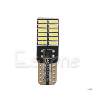 Super หลอดไฟติดป้ายทะเบียนรถยนต์ LED 194 W5W DC 12V T10 24 SMD 4014