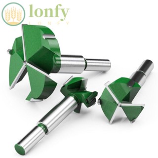 Lonfy ดอกสว่านเจาะรูบานพับ ก้าน 10 มม. ทนทาน อุปกรณ์เสริม สําหรับงานไม้