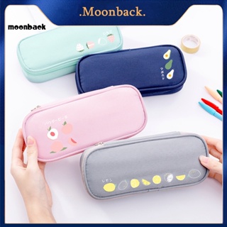 &lt;moonback&gt; กระเป๋าดินสอ ผ้าออกซ์ฟอร์ด ทนต่อการสึกหรอ เรียบง่าย สําหรับใส่เครื่องเขียน ปากกา