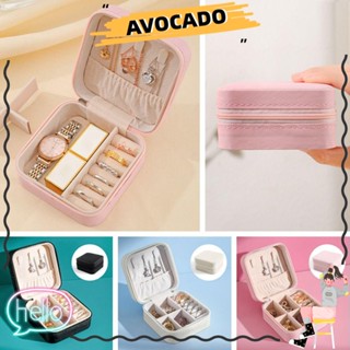 Avocarr กล่องเก็บเครื่องประดับ ต่างหู แหวน หนัง 4 สี