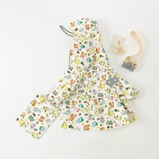 เสื้อกันฝน ทรงยาว พร้อมกระเป๋าใส่เหรียญ สําหรับเด็กผู้ชาย และเด็กผู้หญิง 0811