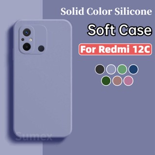 เคสโทรศัพท์ซิลิโคน TPU แบบนิ่ม สีพื้น กันกระแทก สําหรับ Xiaomi Redmi 12C Redmi12C 2023 4G Xiomi Redme 12 C 11A A1 22120RN86G