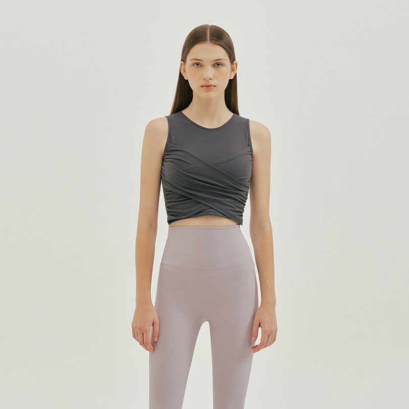 Lululemon ใหม่ เสื้อกล้าม แขนกุด ถอดออกได้ เหมาะกับการเล่นโยคะ กีฬา HN58