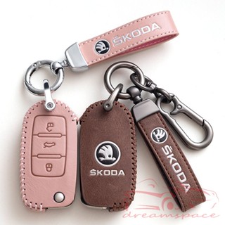 เคสกุญแจรถยนต์ หนังแท้ แบบเชือกคล้องมือ สไตล์บูติก สําหรับ Morris Garages Skoda