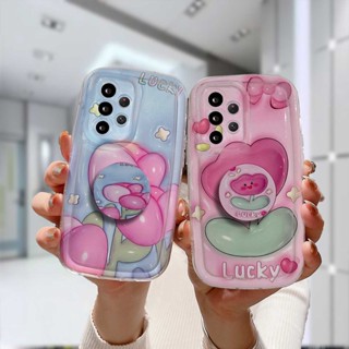 3D Vision Samsung A22 A03S A50 A32 A14 A13 A23 A52 A12 A03 A04 A04S A02S A20 A50S A30S A52S A30 Cartoon Flower Air Cushion Phone Case Protective Back Cover