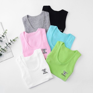 [ZY] เสื้อกั๊กแขนกุด ผ้าฝ้ายบริสุทธิ์ ปักลายลูกสุนัข 90-160 ซม. สีแคนดี้ เข้ากับทุกการแต่งกาย สไตล์เกาหลี สําหรับเด็ก