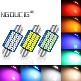 Ngoucig หลอดไฟ Led 31 มม. 28 มม. 36 มม. 39 มม. 41 มม. C5W C10W 3014 36SMD สําหรับติดป้ายทะเบียนรถยนต์