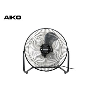 พัดลมไอน้ำ AIKO พัดลมเล็ก Turbo Aiko AVF-010 10 นิ้ว สีดำ พัดลม เหล็ก ไอโกะ ตั้งโต๊ะ