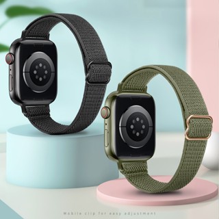 สายนาฬิกาข้อมือไนล่อน ยืดหยุ่น สไตล์ญี่ปุ่น สําหรับ apple watch 42 มม. 44 มม. 45 มม. SE1 2 3