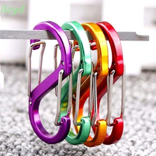 Lloyd หัวเข็มขัดล็อคแหวน S-Shaped Carabiner รูปตัว S สําหรับปีนเขากลางแจ้ง 5 ชิ้น