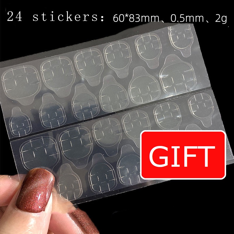 เล็บปลอมเจลลี่ ลายการ์ตูนน่ารัก DIY สําหรับตกแต่งเล็บ 24 ชิ้น ต่อชุด