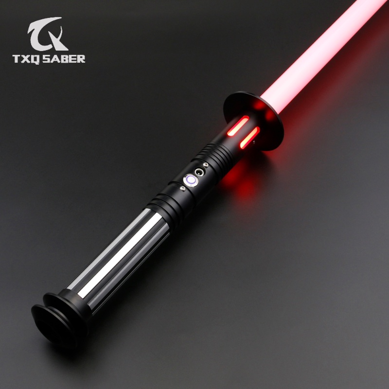 TXQSABER Lightsaber Heavy Dueling LED FOC 12 สี 10 ตัวอักษรโลหะดาบเลเซอร์ Smooth Swing ของเล่นของขวั
