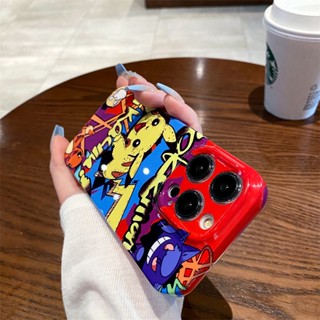 เคสโทรศัพท์มือถือ pc แข็ง ลายการ์ตูนปิกาจูกราฟฟิตี้ สําหรับ iPhone 14 13 12 11 PRO Max Xs Xr X ip 14pro 14promax 13pro 13promax