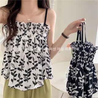 Womens jacket vest wear summer thin style outside wear 2023 new French style small fresh sweet and spicy short floral s