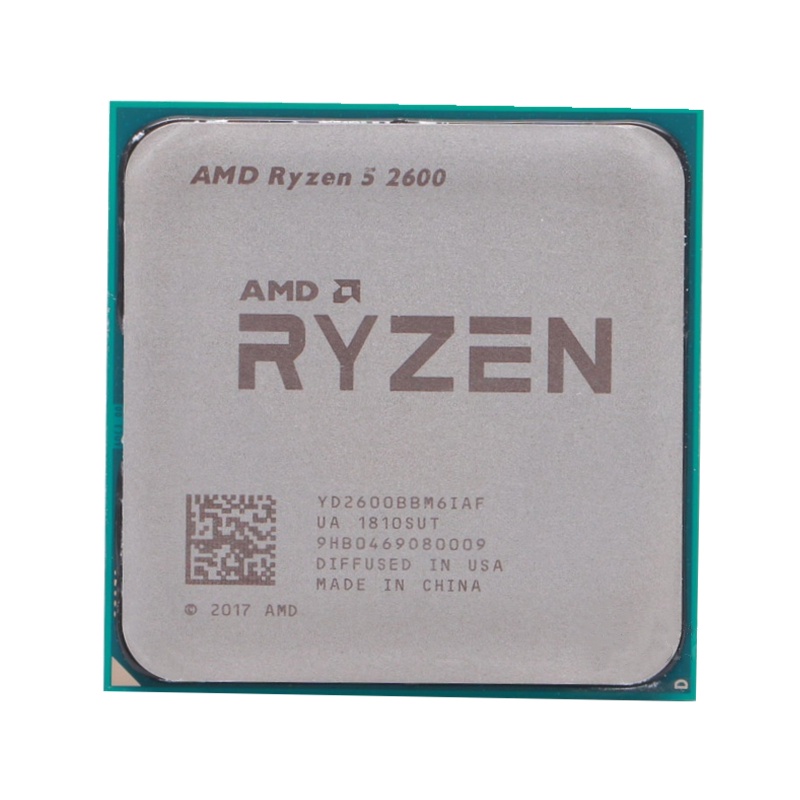 ซ็อกเก็ต AMD Ryzen 5 2600 R5 2600 3.4 GHz Six-Core Twelve-Thread 65W CPU Processor YD2600BBM6IAF AM4