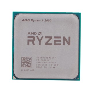 ซ็อกเก็ต AMD Ryzen 5 2600 R5 2600 3.4 GHz Six-Core Twelve-Thread 65W CPU Processor YD2600BBM6IAF AM4