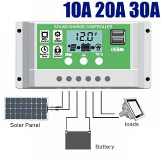 เครื่องควบคุมพลังงานแสงอาทิตย์ Dual USB 5V เอาท์พุต LCD Regler ป้องกันวงจรเปิด