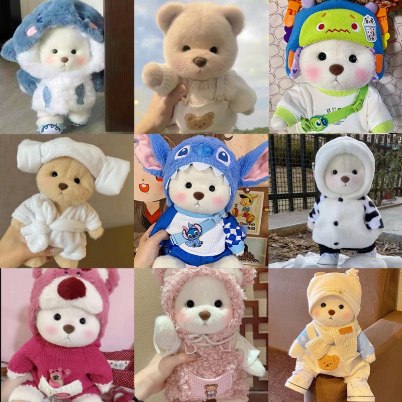 ชุดเสื้อผ้าตุ๊กตาหมีเลน่า ฉลาม แฮนด์เมด ขนาดเล็ก 30 ซม.