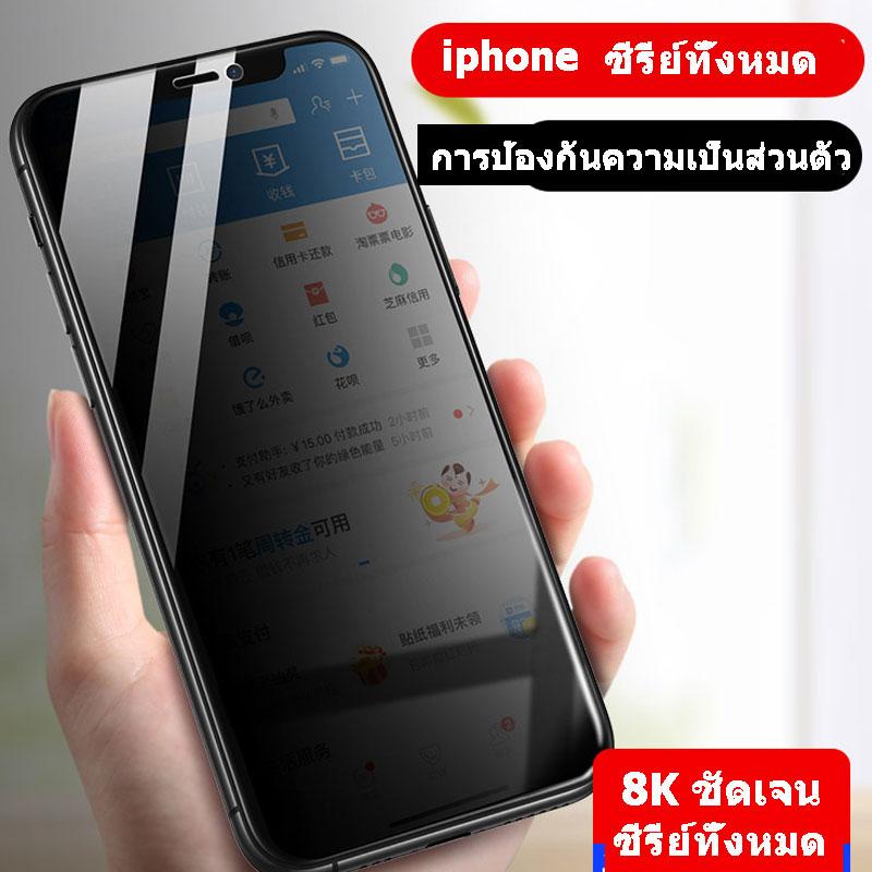 ฟิล์มกันมอง สำหรับiPhone 14 13,12 pro max 11 mini ฟิล์มกันเสือก ไอโฟน X 8 6 6s Plus 7 XS XR ฟิล์ม กั