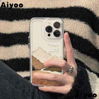 ✅เคสมือถือ แบบนิ่ม แบบใส ลายภูเขาหิมะ กันกระแทก สําหรับ iPhone 14 Pro Max iPhone Case 13 12 11 xr 7 8 Plus