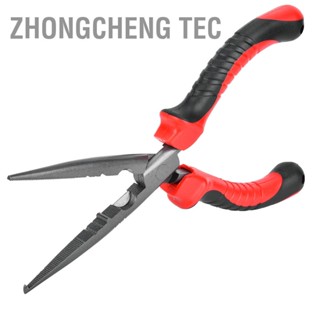 Zhongcheng Tec คีมตกปลาจมูกยาวที่จับปลาลอยได้ Hook Remover สำหรับน้ำจืดและน้ำเค็ม