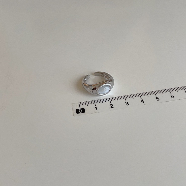 แหวนโลหะ แบบเปิด สไตล์เกาหลี เรโทร สําหรับผู้หญิง - รูปที่ 4