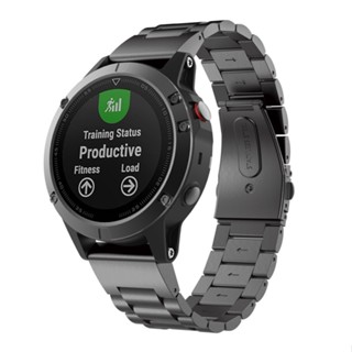 สายนาฬิกาข้อมือ สเตนเลส โลหะ ขนาด 26 มม. สําหรับ Garmin Fenix 5X