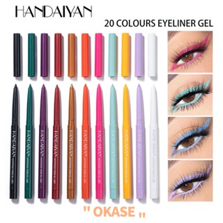 [ราคาพิเศษ] HANDAIYAN 20สีอายไลเนอร์กันน้ำดินสอสีละเอียดมากแห้งเร็วกันเหงื่อไม่เลอะแต่งตาพร้อม