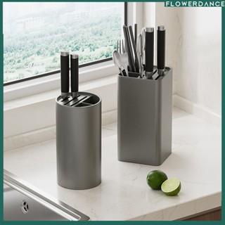 มีดทำครัวบล็อกที่ใส่มีดสแตนเลส Universal Square Multi-Functional Kitchen Utensil Bucket Knife Stand Flower