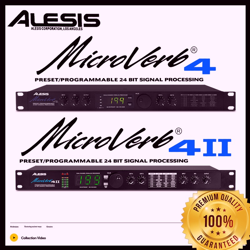 เครื่องปรับเอฟเฟคเสียงร้อง alesis MicroVerb4เอฟเฟกต์ดิจิตอลเวที KTV ระดับมืออาชีพมีเอฟเฟกต์เสียงให้เลือกมากกว่า 100 แบบเ