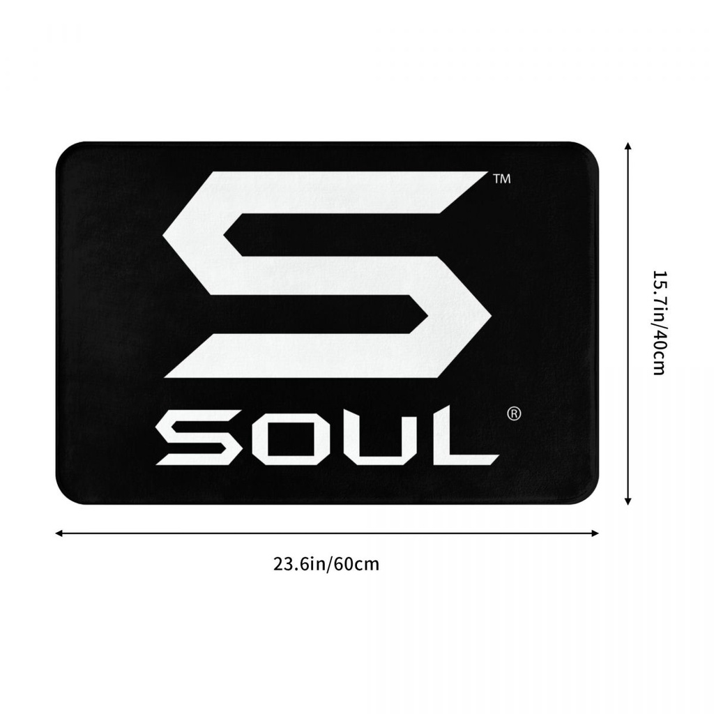 SOUL Ludacris โลโก้ห้องน้ํา Flannel พรมปูพื้นห้องน้ําห้องน้ํา Anti-slip Foot Mat โต๊ะกาแฟประตูดูดซับ